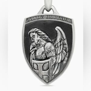 David Yurman silver  Saint Michael Shield Pendant